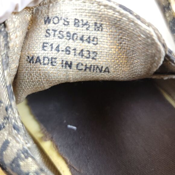 Sperry Top-Sider Sparkly Shimmer Leopard Cheetah Canvas Deck Loafers Shoe Sz 8.5 - Picture 8 of 9